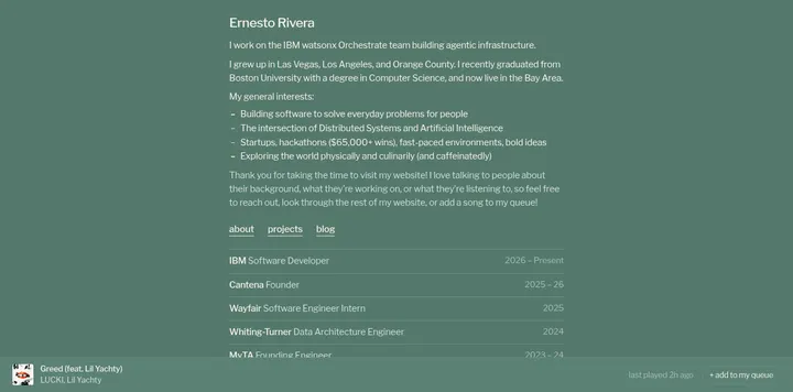 IBM 工程师 Ernesto Rivera 的个人站