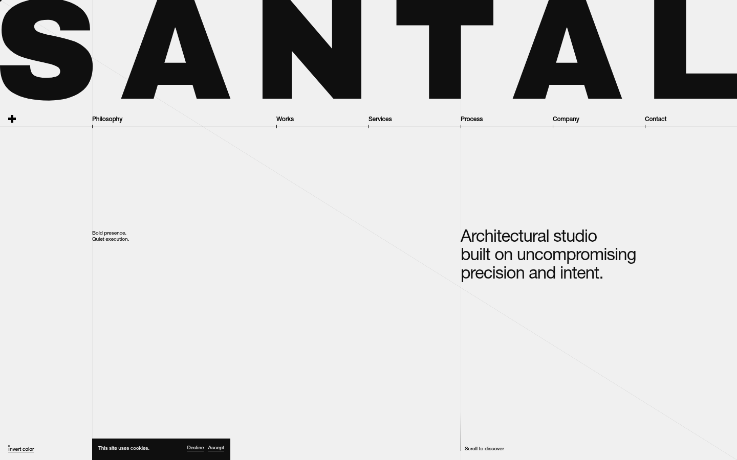 SANTAL:巨型黑字与雕塑光影的建筑工作室官网
