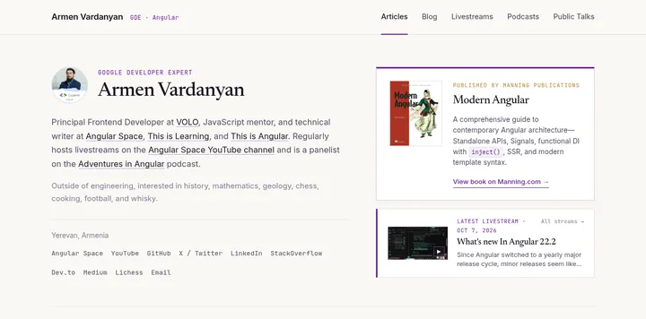 Armen Vardanyan 的 GDE 个人主页