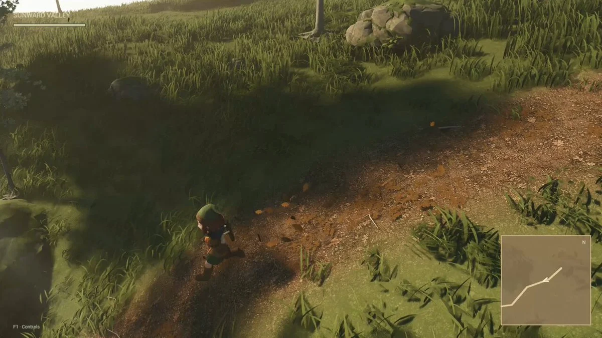 A scene concept moved from Godot to Unreal with Astra, with trees and lighting adjusted alongside Blender