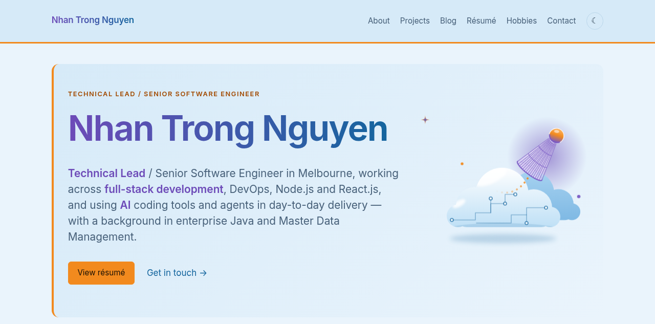 Nhan Trong Nguyen 的技术负责人个人站