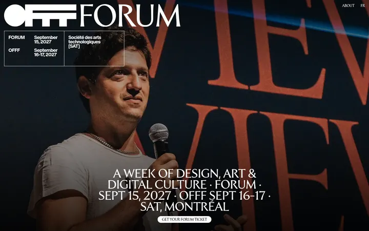 OFFF Forum：黑白人物摄影与细衬线/粗无衬线对撞的蒙特利尔设计论坛官网
