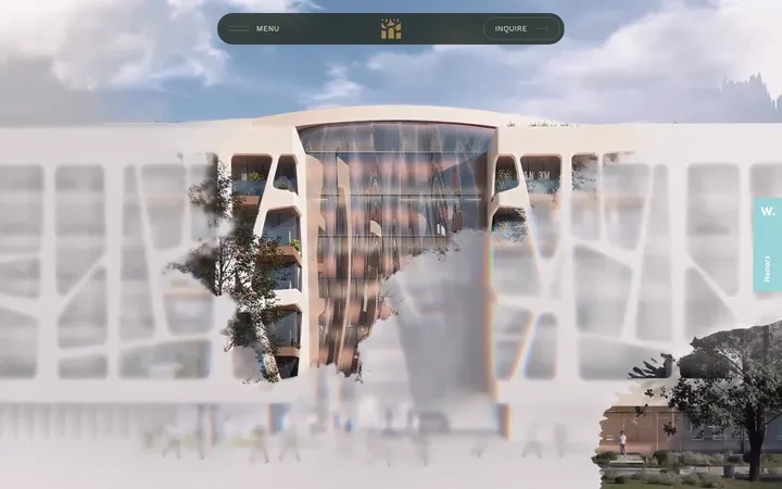 Belgrade Arbor：手绘线稿转渲染与墨绿衬线叙事的贝尔格莱德地产综合体官网