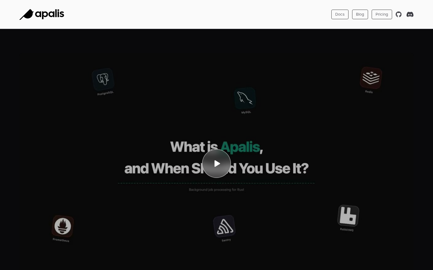 Apalis:暗色图标星群与介绍视频的 Rust 后台任务库新官网