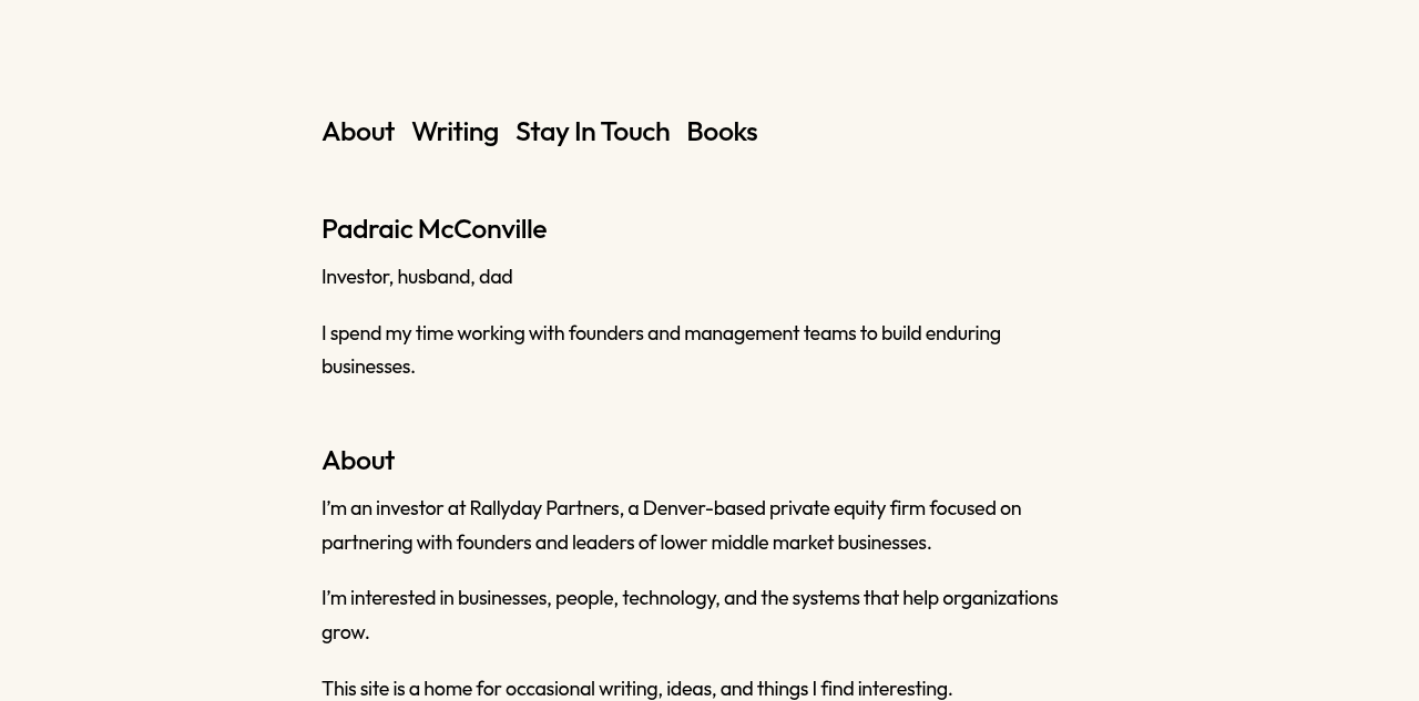 Padraic McConville 的个人站与书籍页