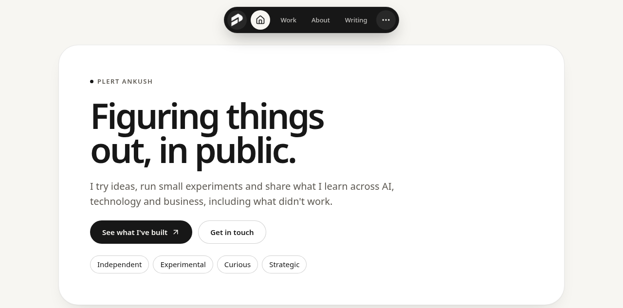Plert Ankush 的 AI 与商业探索站