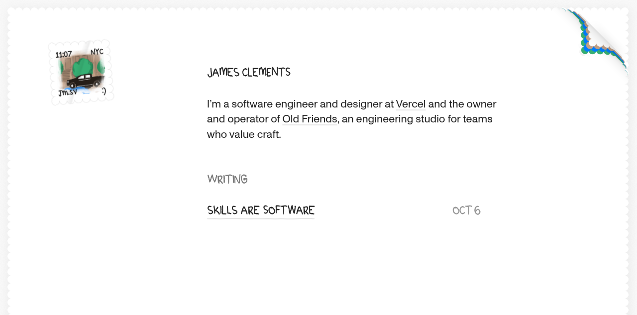 James Clements 的个人站