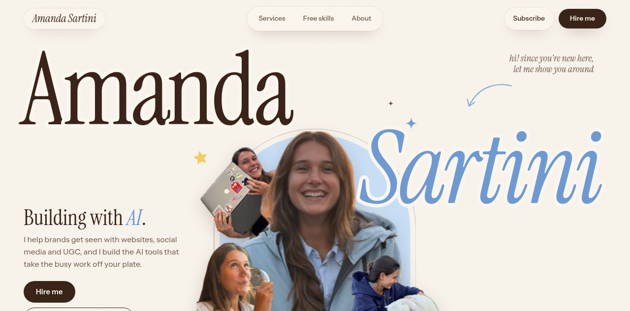 Amanda Sartini 的个人服务站
