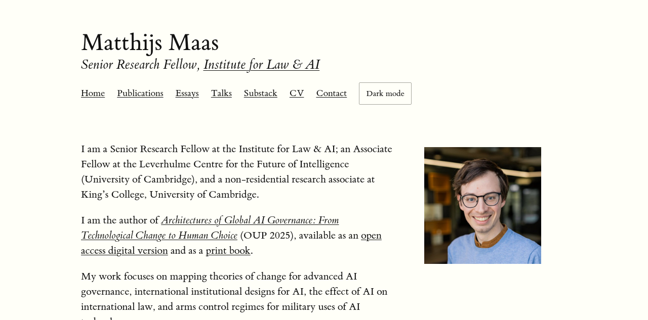 Matthijs Maas 的 Tufte CSS 学术站