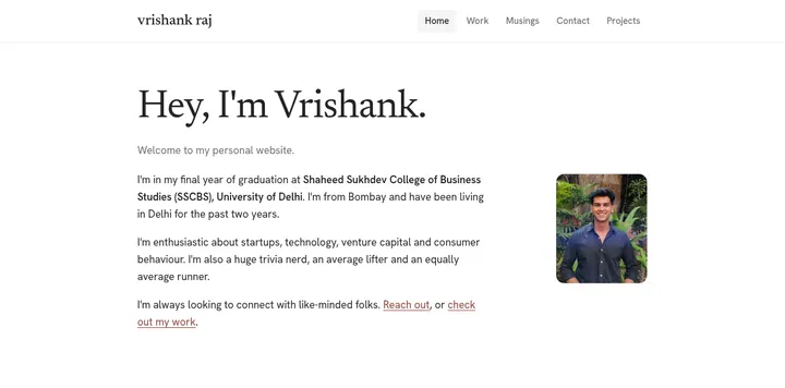 Vrishank Raj 的项目与写作合集