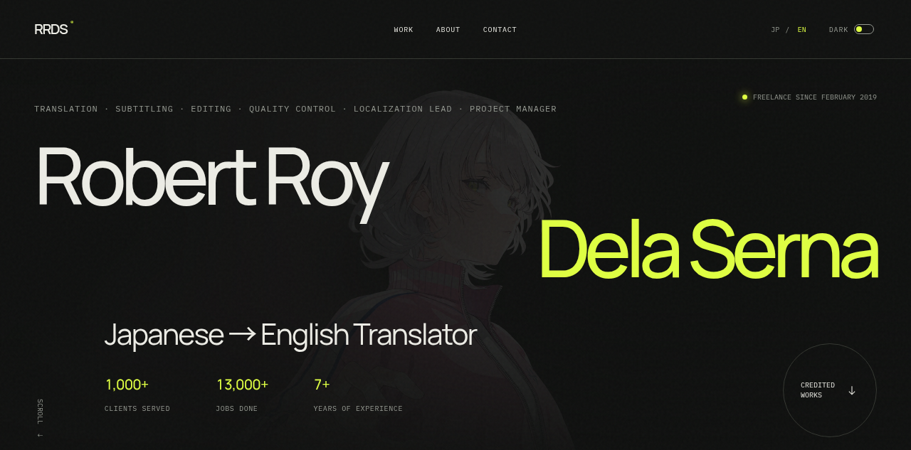 Robert Roy Dela Serna 的日英翻译作品集