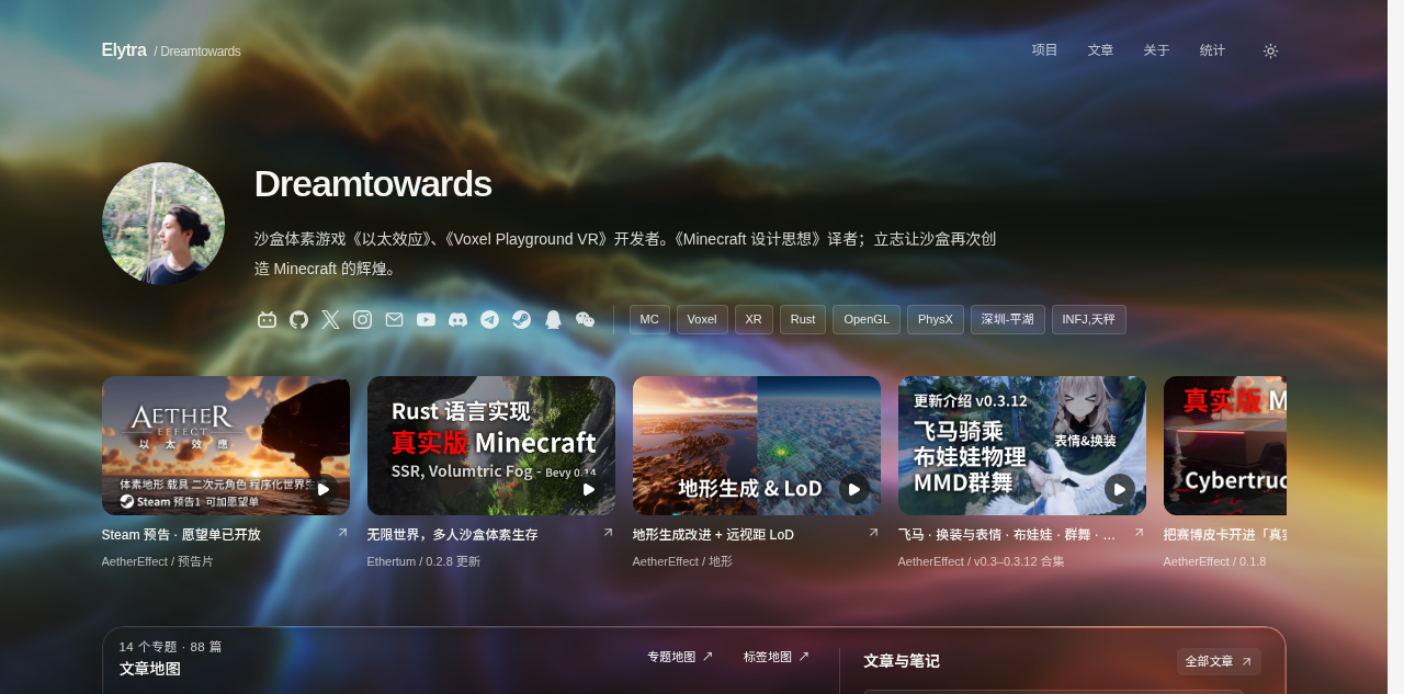 Dreamtowards 的体素世界与游戏站