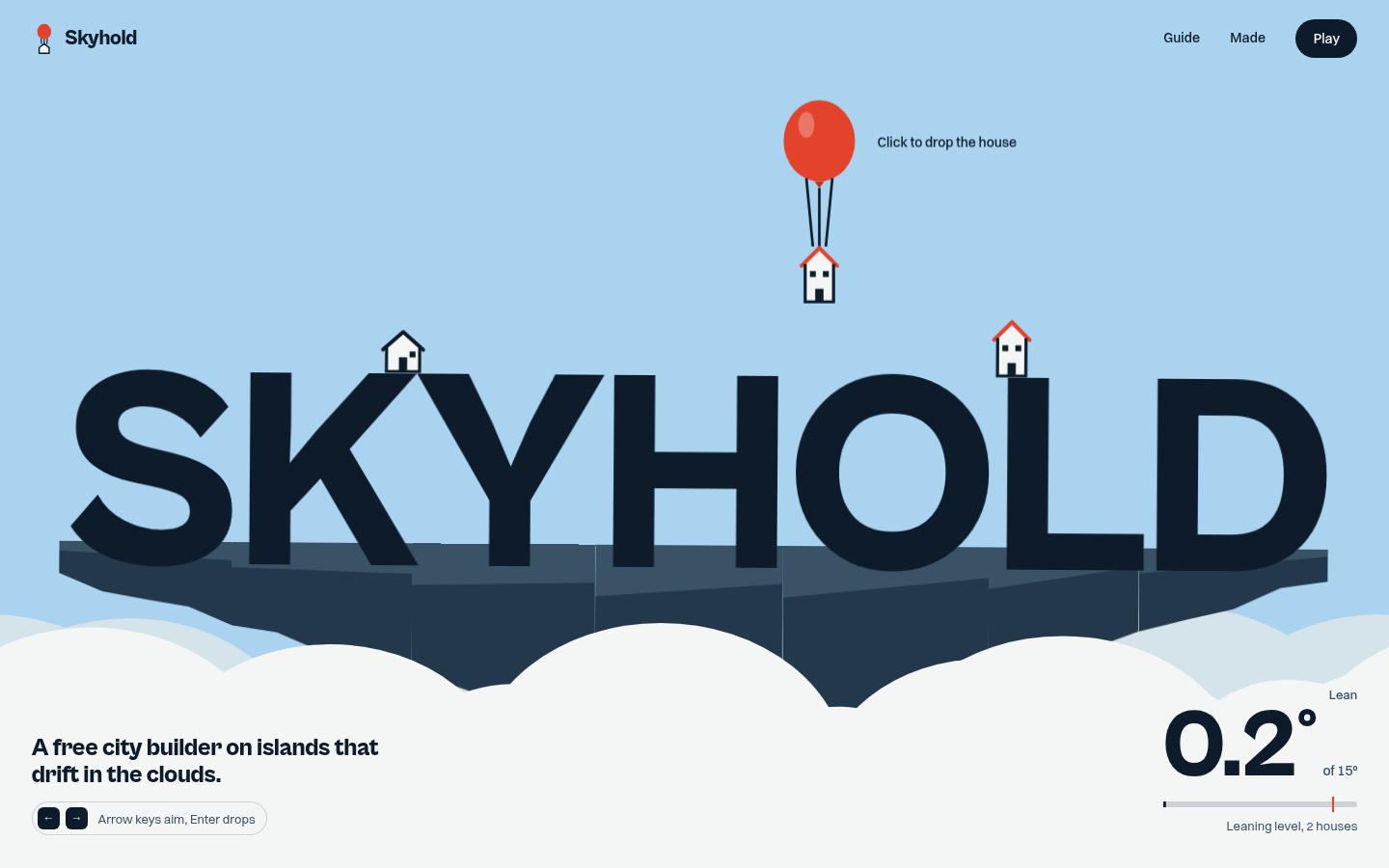 Skyhold：天蓝云海配可玩超大字标的浏览器城建游戏官网