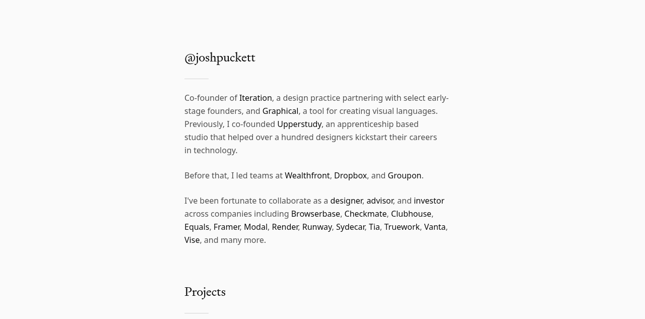 Josh Puckett 的个人实验站