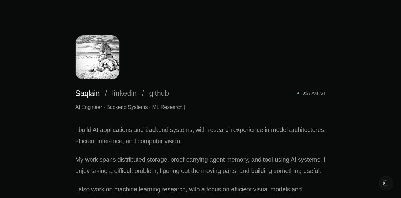 Saqlain 的 AI 工程师作品集