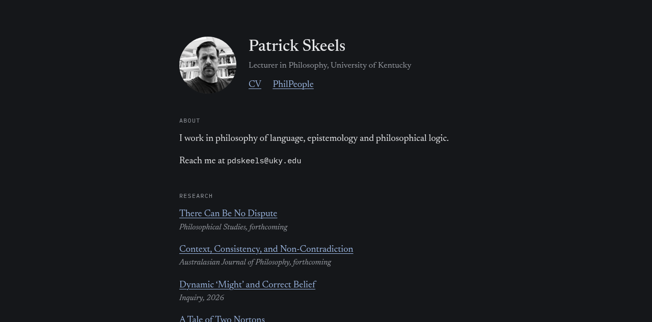 Patrick Skeels 的个人网站