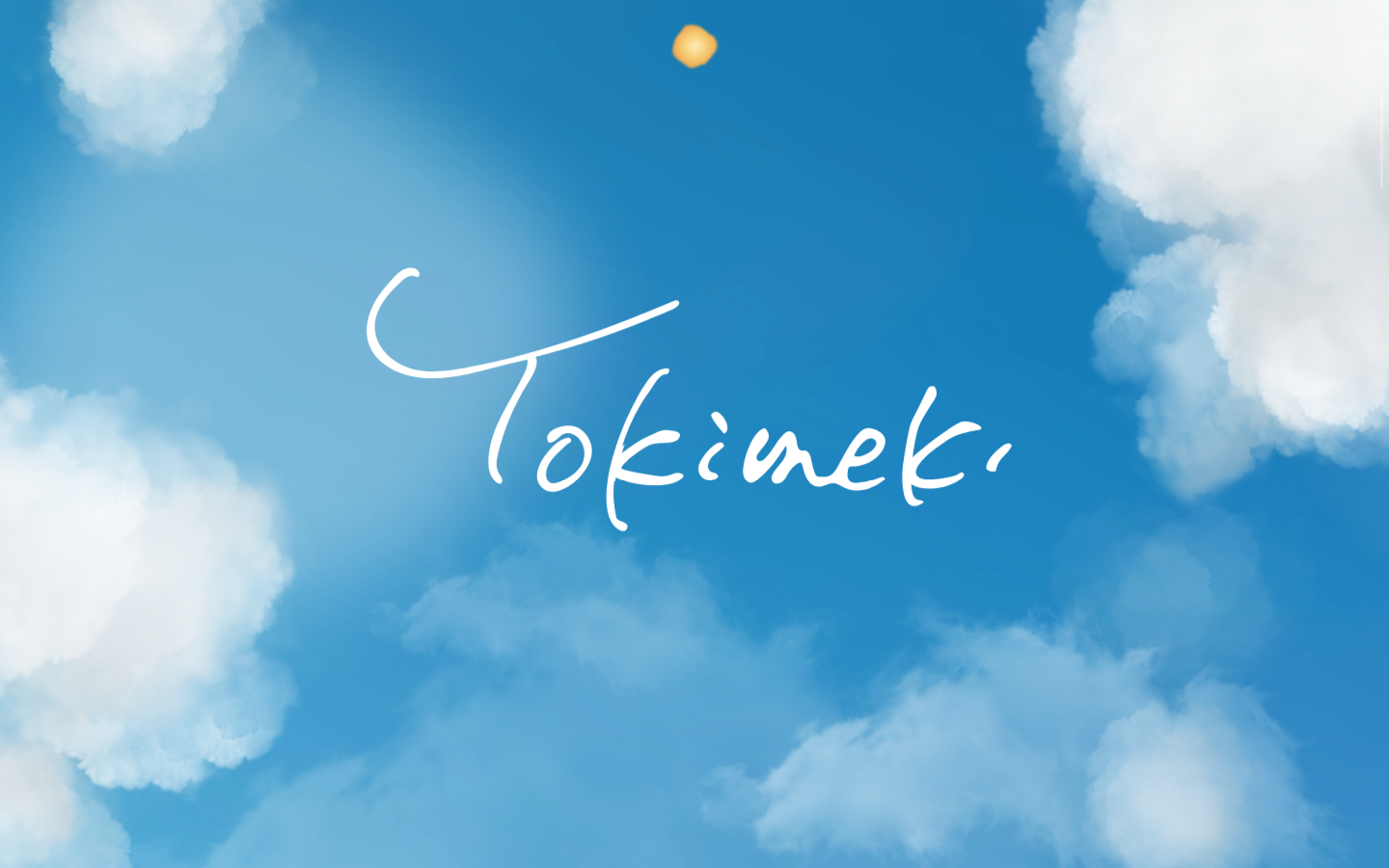 The Art of Tokimeki：整页漂在蓝天云海里、柔光渐变到暖金色的近藤麻理惠「心动」社区官网