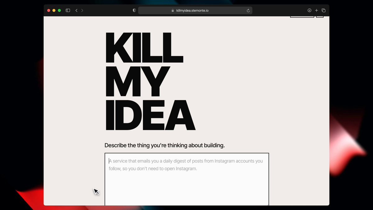 Kill My Idea：用 Jev 快速审判创业点子