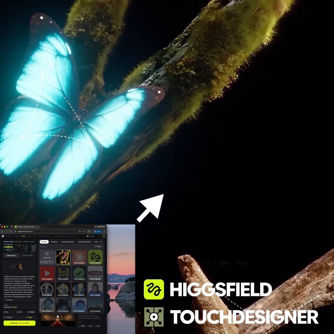 GPT-6 Astra 用 Higgsfield 加 TouchDesigner 做动态视觉