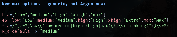 Gemini 4 Argon said to be first model with xhigh and max context options