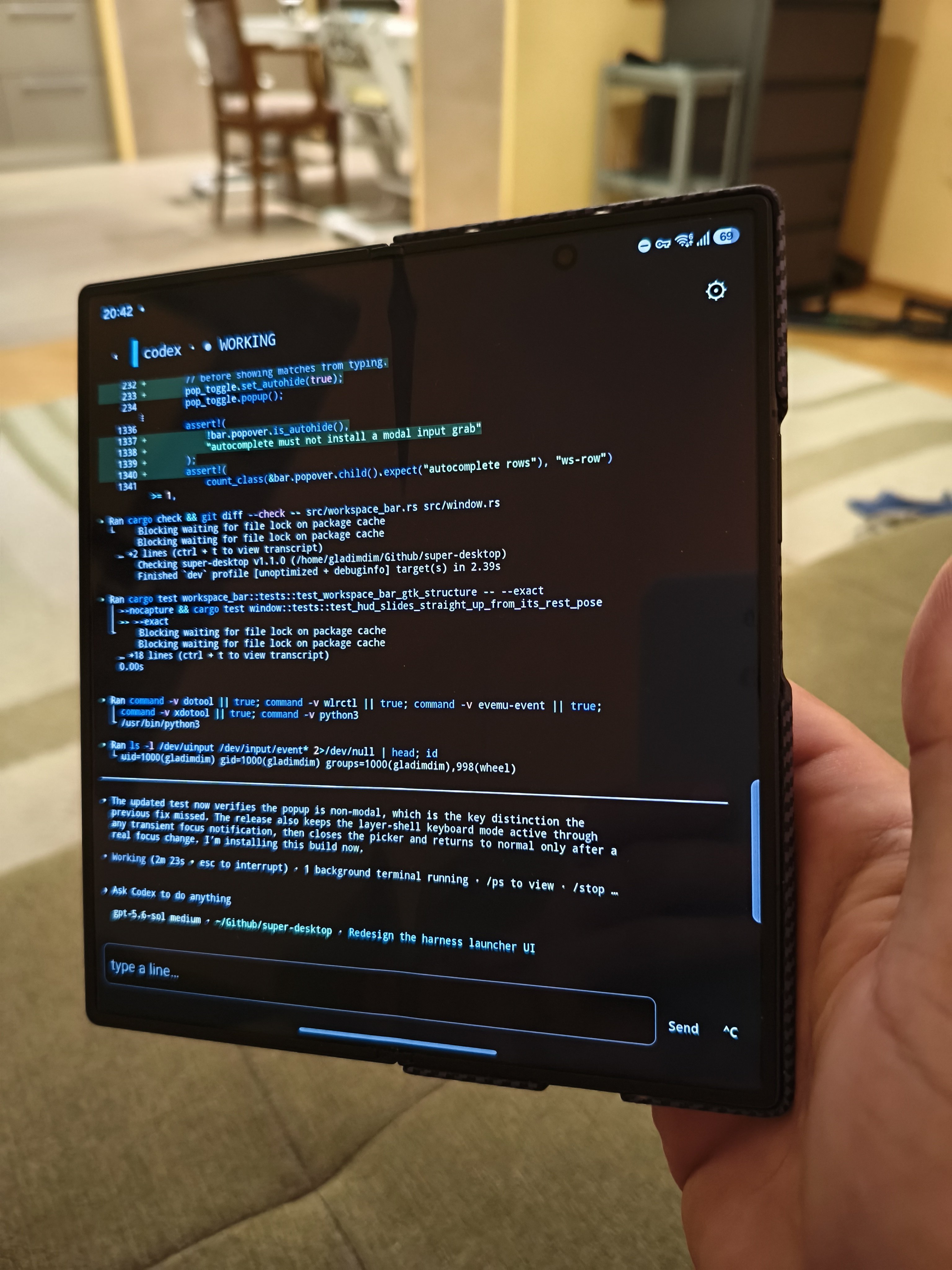 SUPER DESKTOP: an AI agent management panel for Omarchy (image 3 of 3)