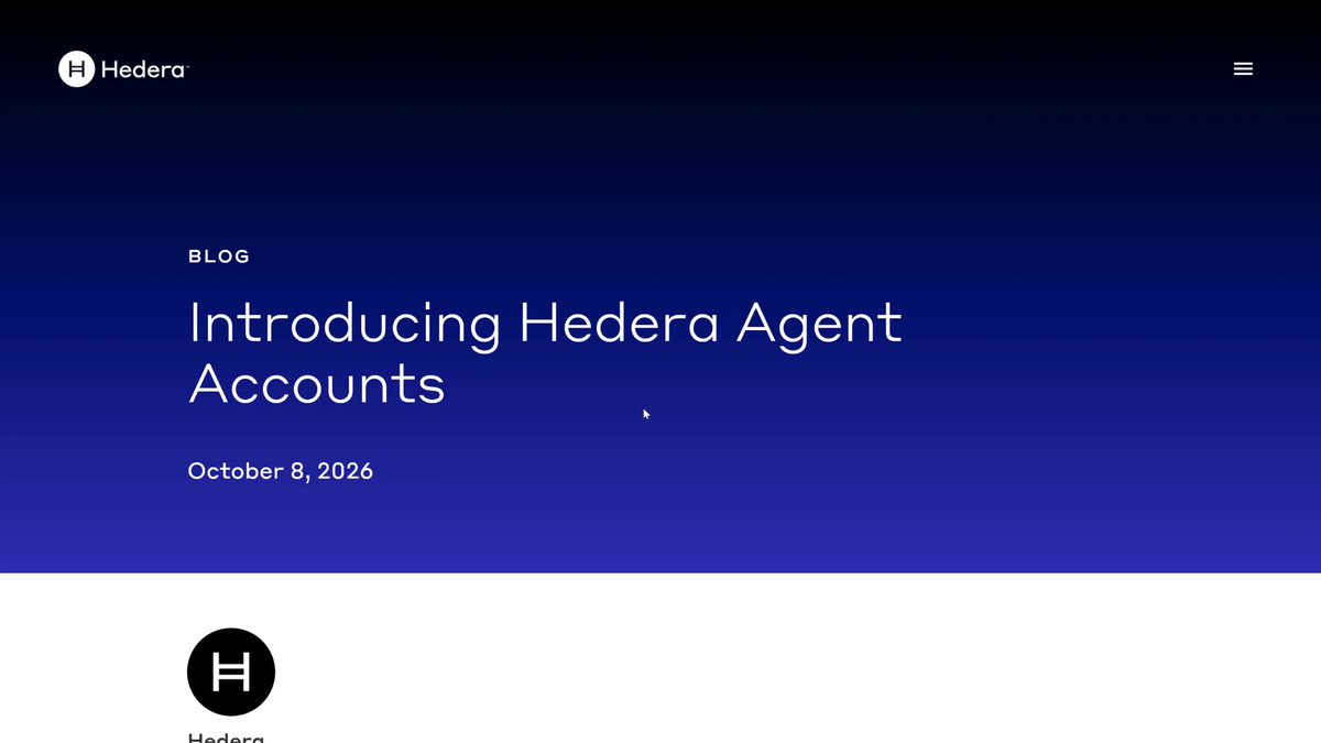 Hedera 推出 Agent Accounts，让 AI agent 在链上自主交易