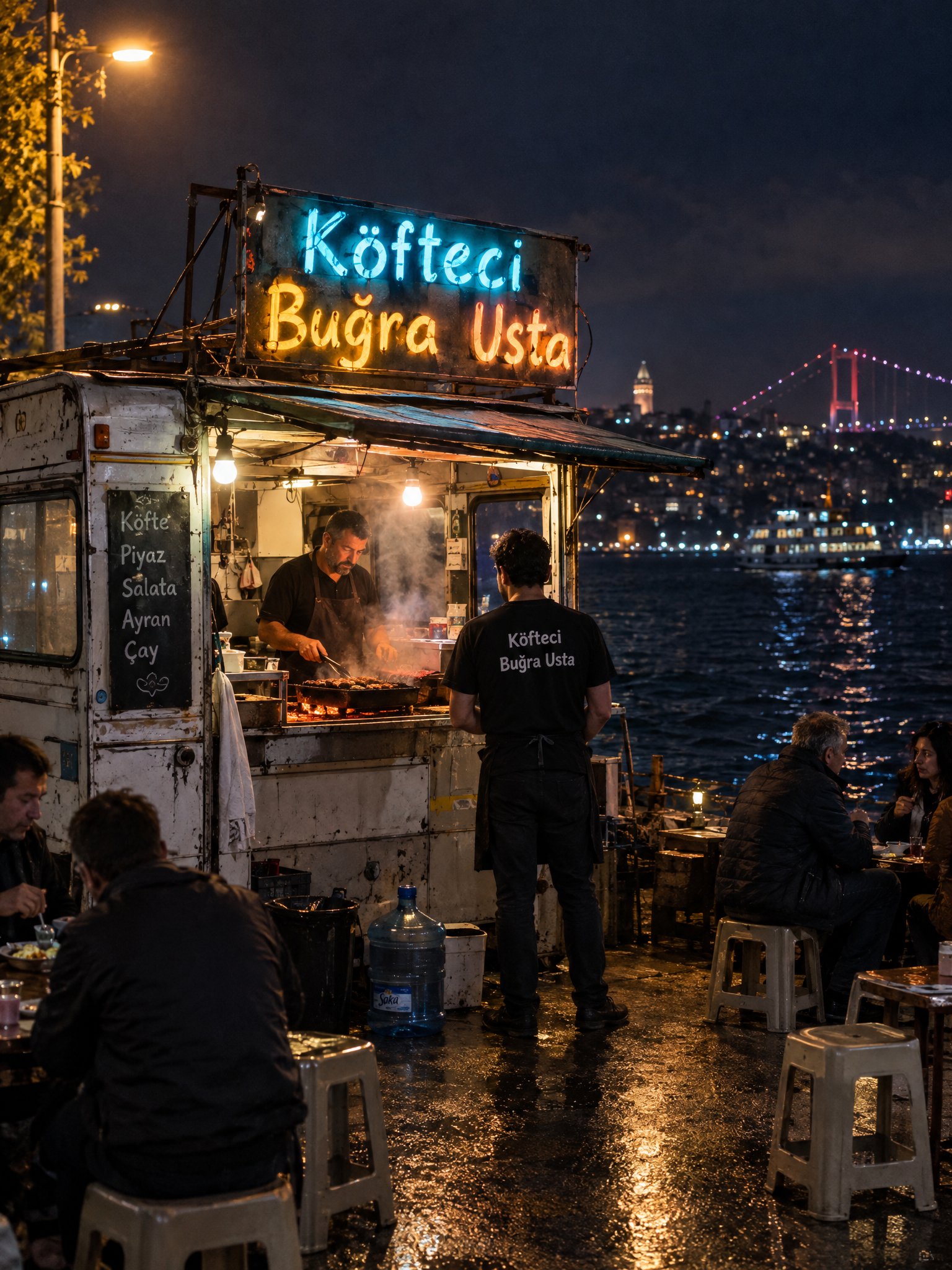 Four image models compared on the same Istanbul night street prompt (image 2 of 4)