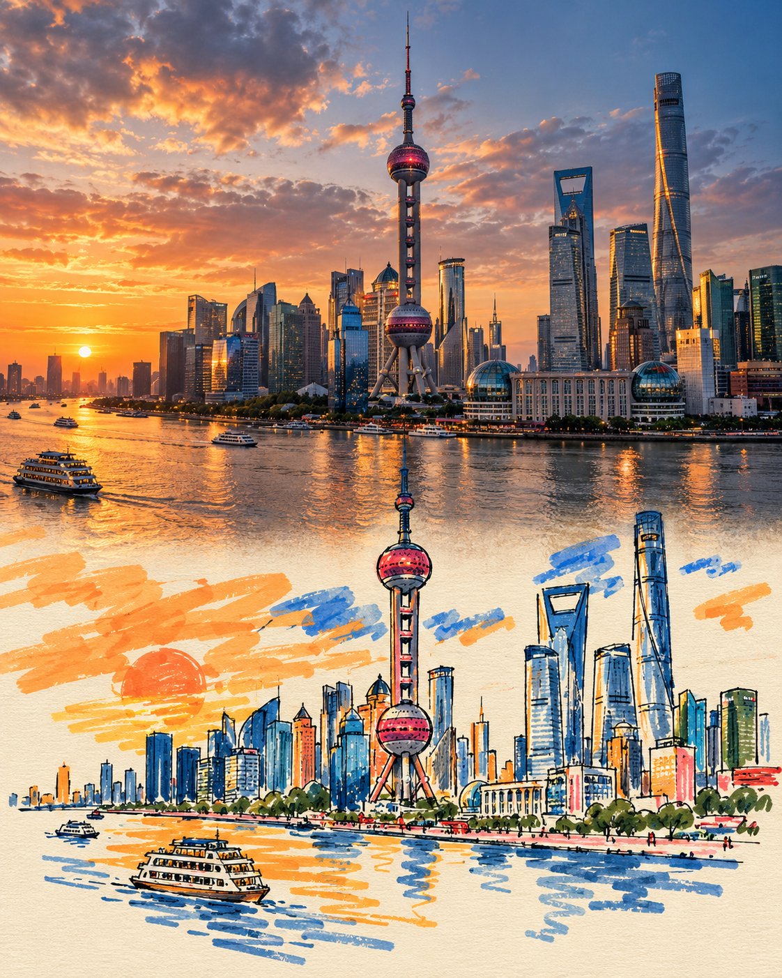 GPT Image 2.5 prompt: photo-to-graffiti travel poster