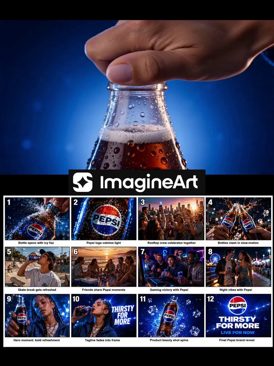 A Pepsi ad storyboard workflow built on GPT Image 2.5