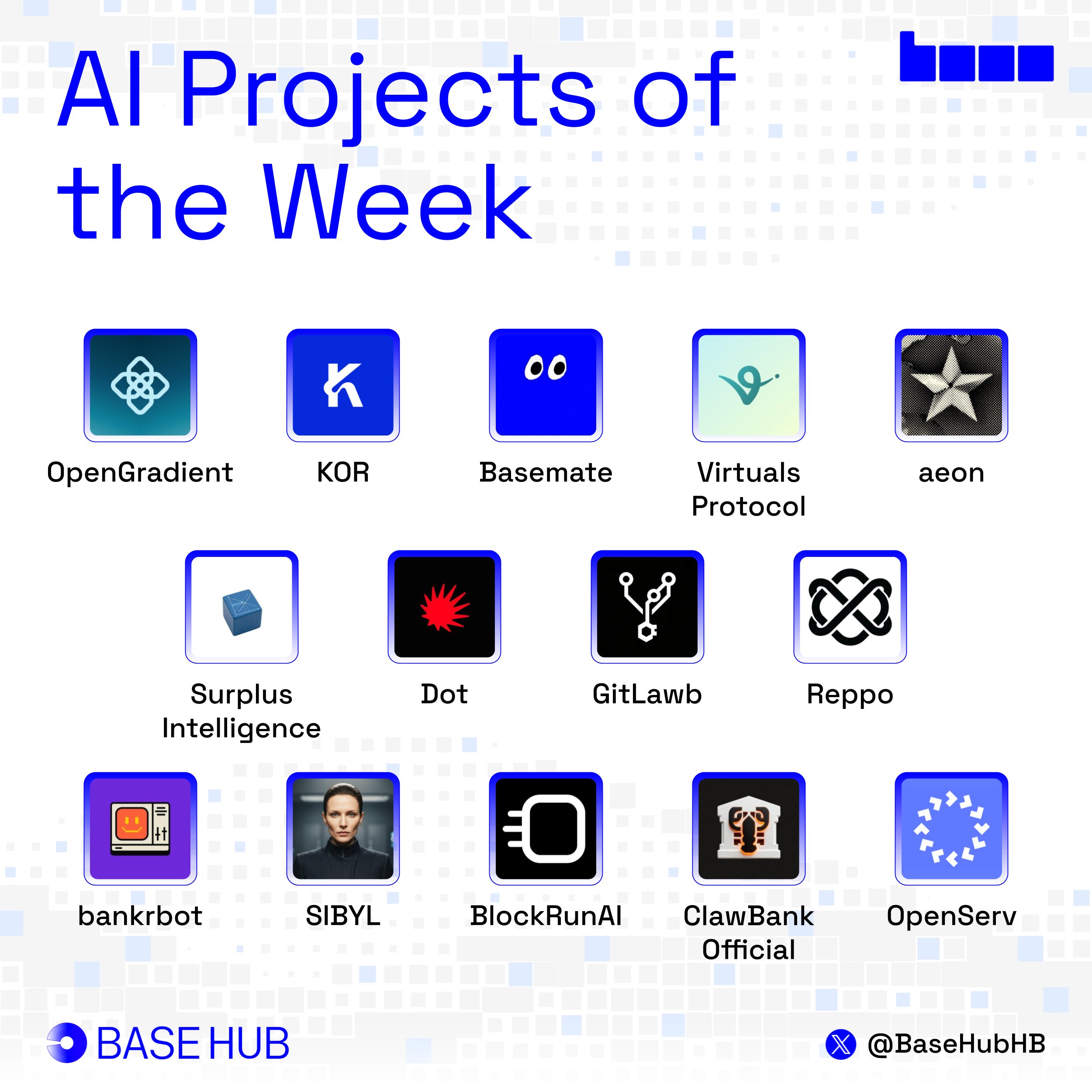 Base's weekly AI project list: 13 new launches