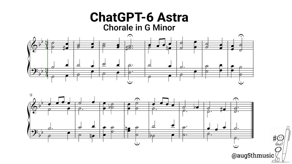GPT-6 Astra writes passing tones on the Bach Benchmark, a first