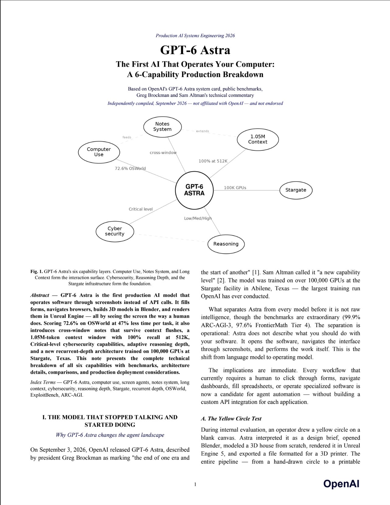 Leaked 10-page OpenAI PDF: Astra operates a whole computer via screenshots