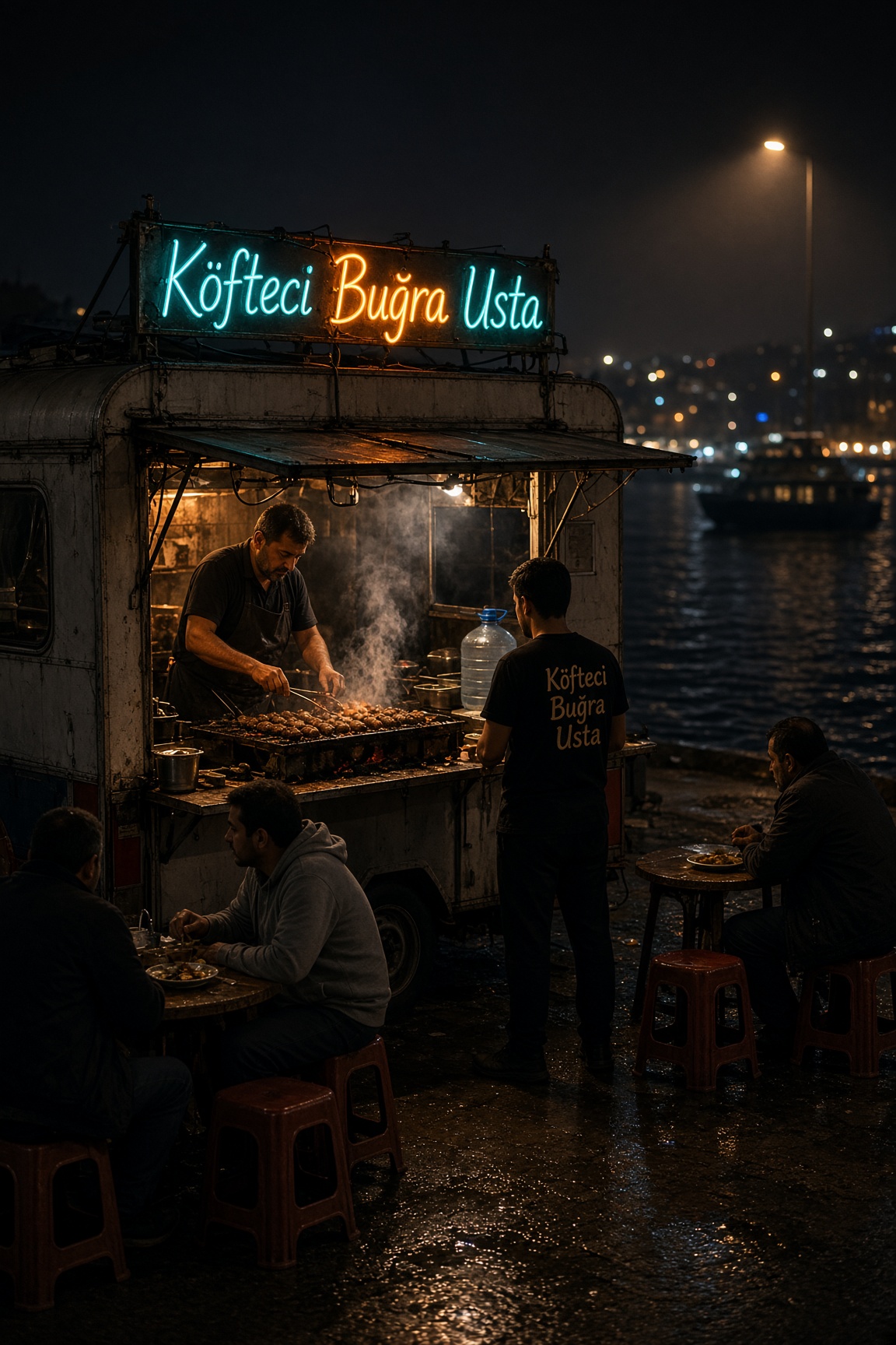 Four image models compared on the same Istanbul night street prompt (image 3 of 4)