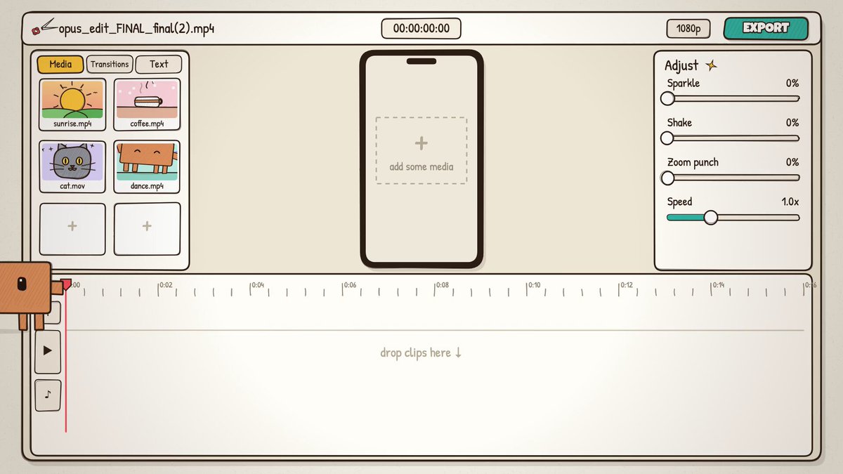 Opus 5.5 writes its own cartoon editing software, then edits a video in it