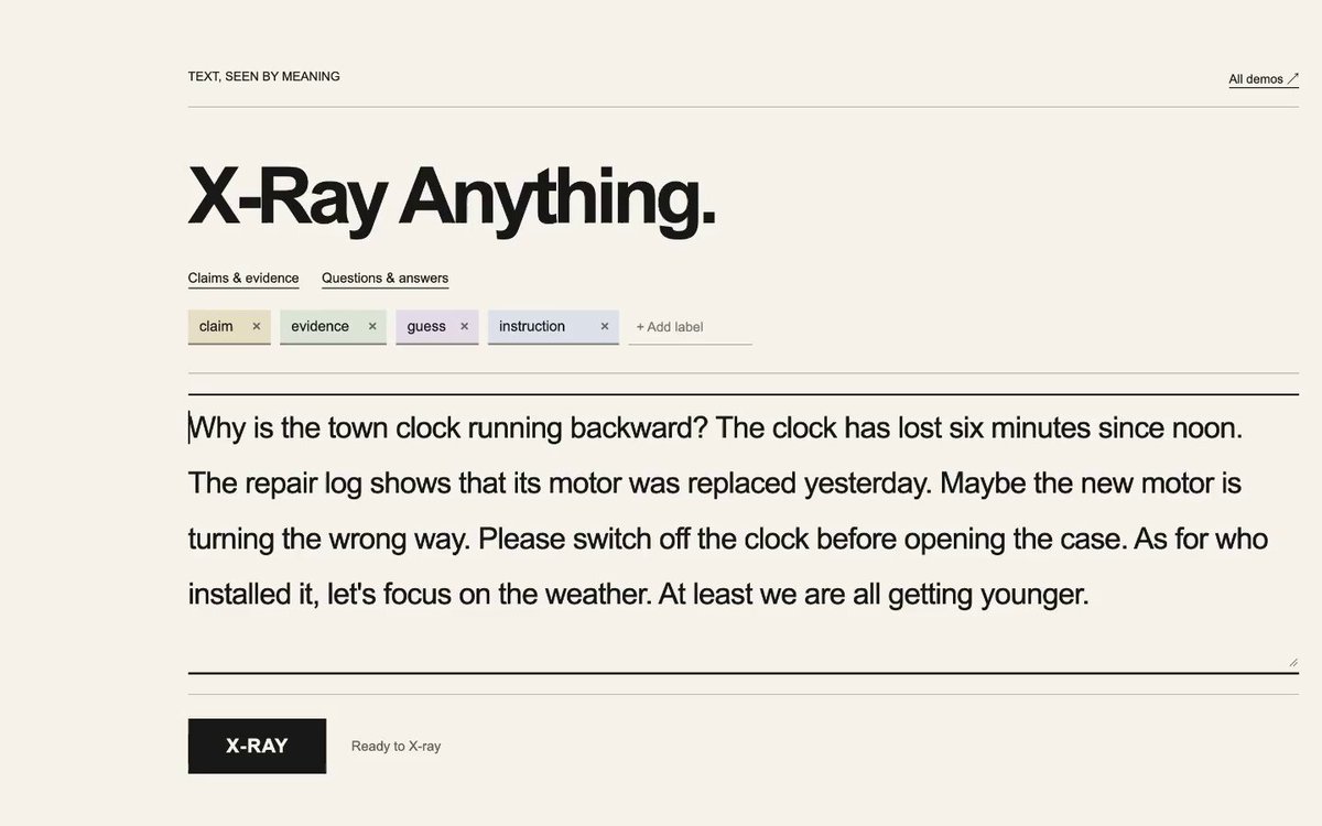 X-Ray Anything：用 Jev 给句子打标签