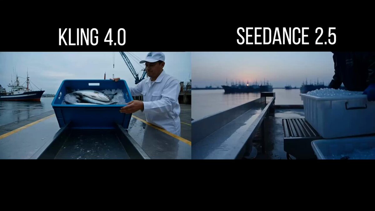 对比视频：Kling 4.0 vs Seedance 2.5 海到锡的旅程