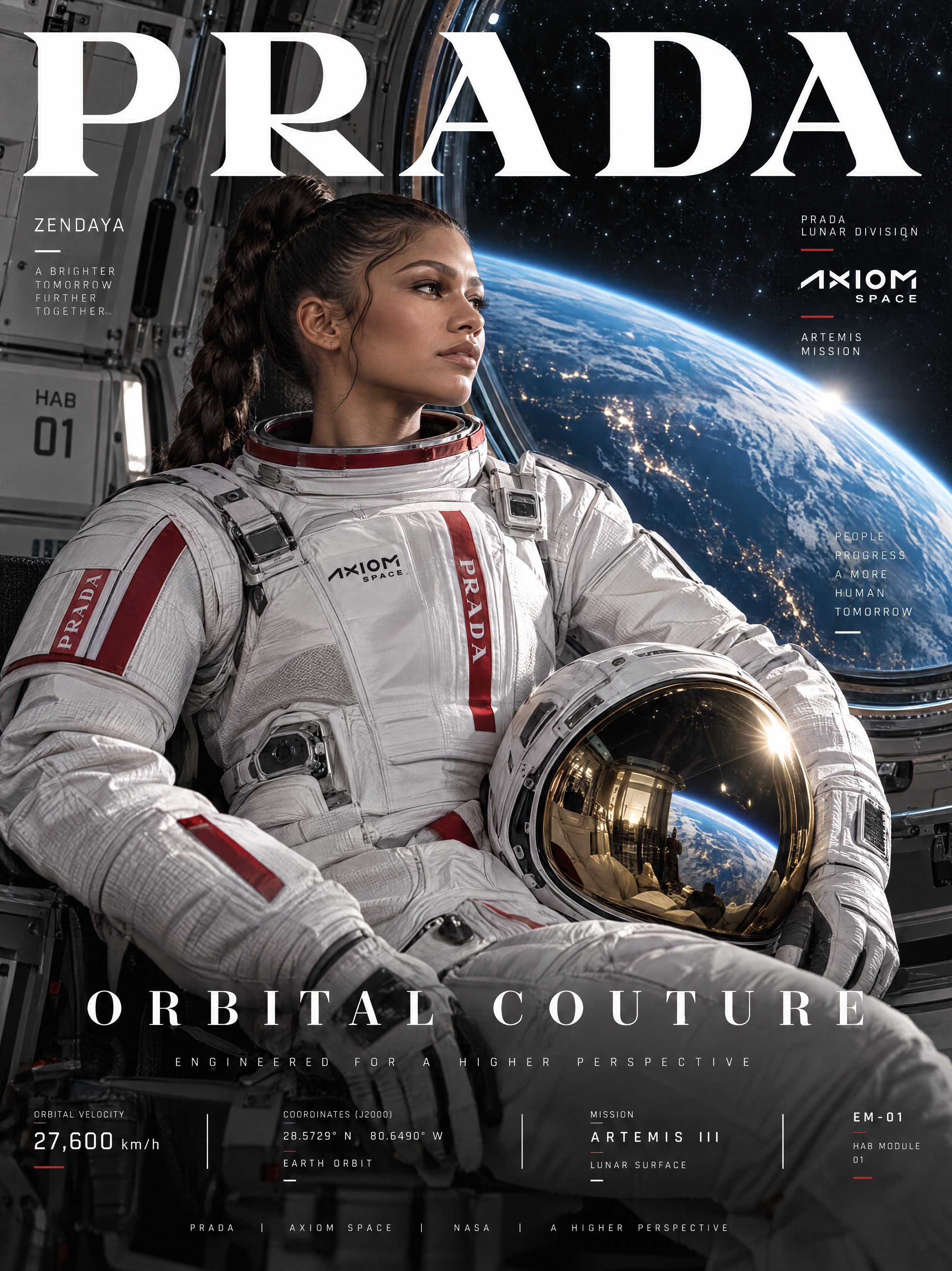GPT Image 2.5 Sunburst generates fictional orbital luxury campaigns