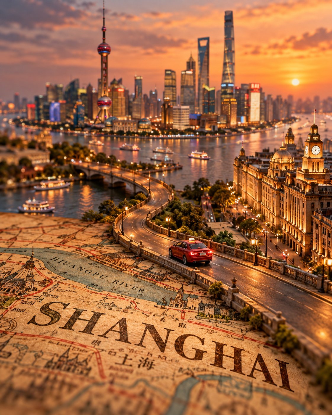 GPT Image 2.5 prompt for a miniature tilt-shift travel poster (image 1 of 4)