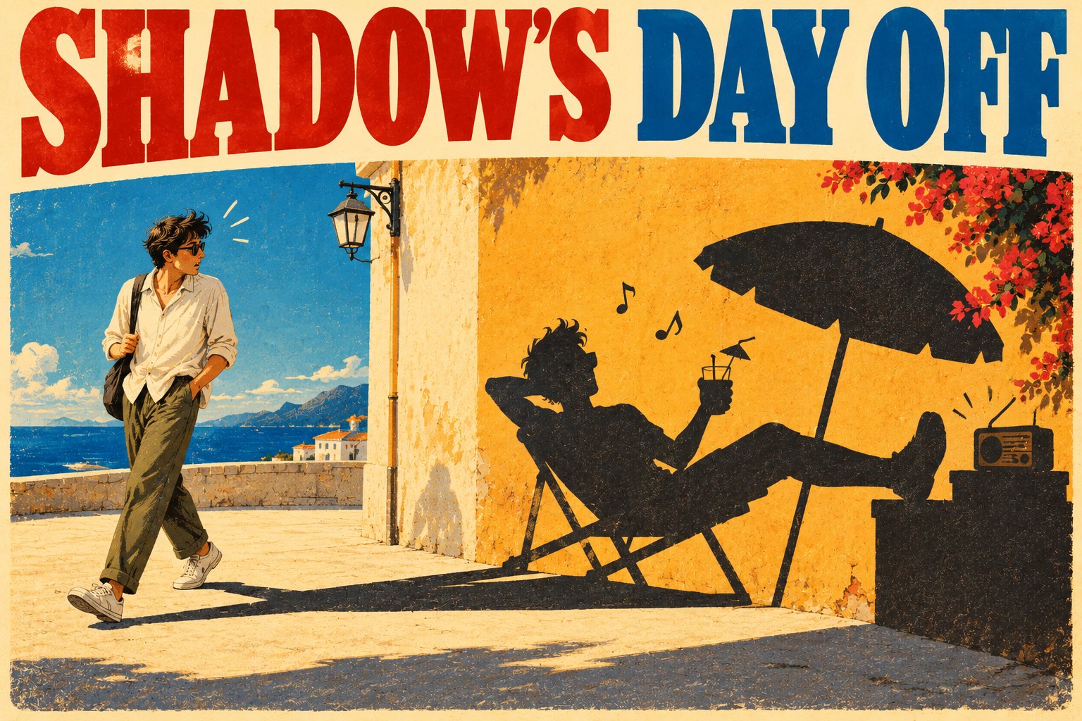 Surreal editorial prompt where the shadow lives its own life (image 2 of 2)