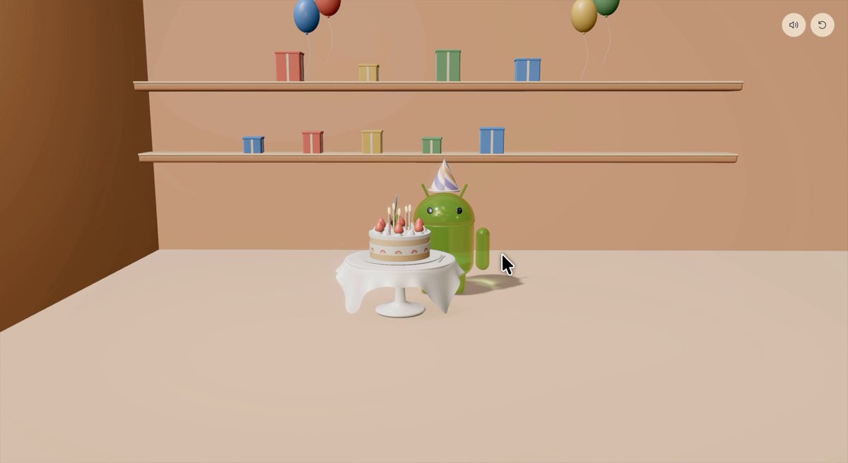 Gemini 4 Pro 生成 Google 28 周年 3D 生日场景