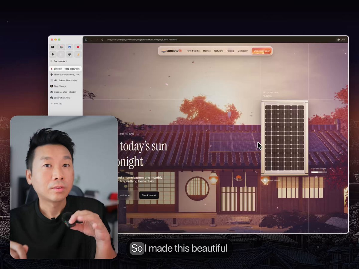 47-minute tutorial: building three.js scenes and landing pages with Opus 5.5