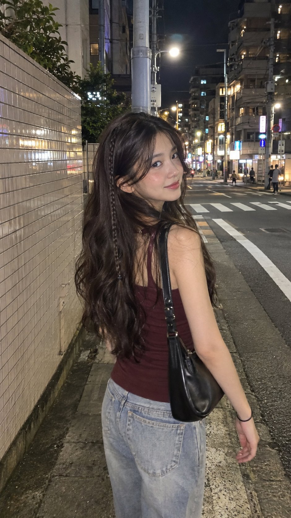 GPT Image 2.5 prompt for a Japanese night street portrait