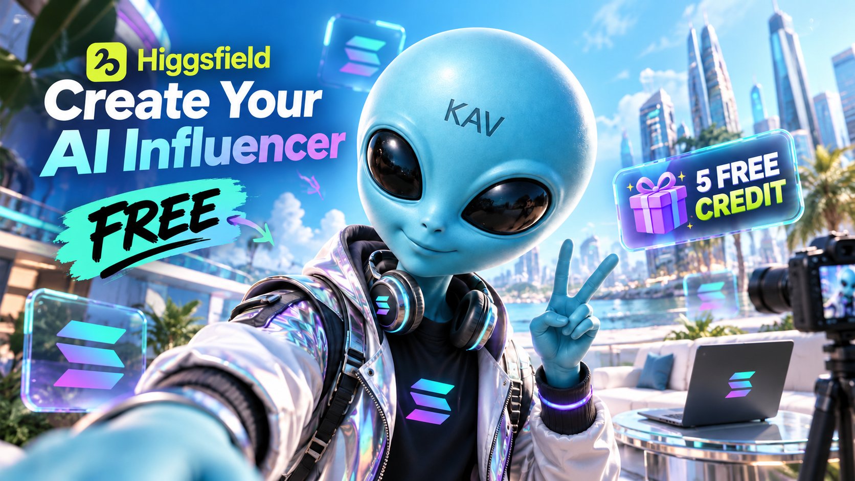 Higgsfield AI Influencer Studio 更新送 5 次免费生成