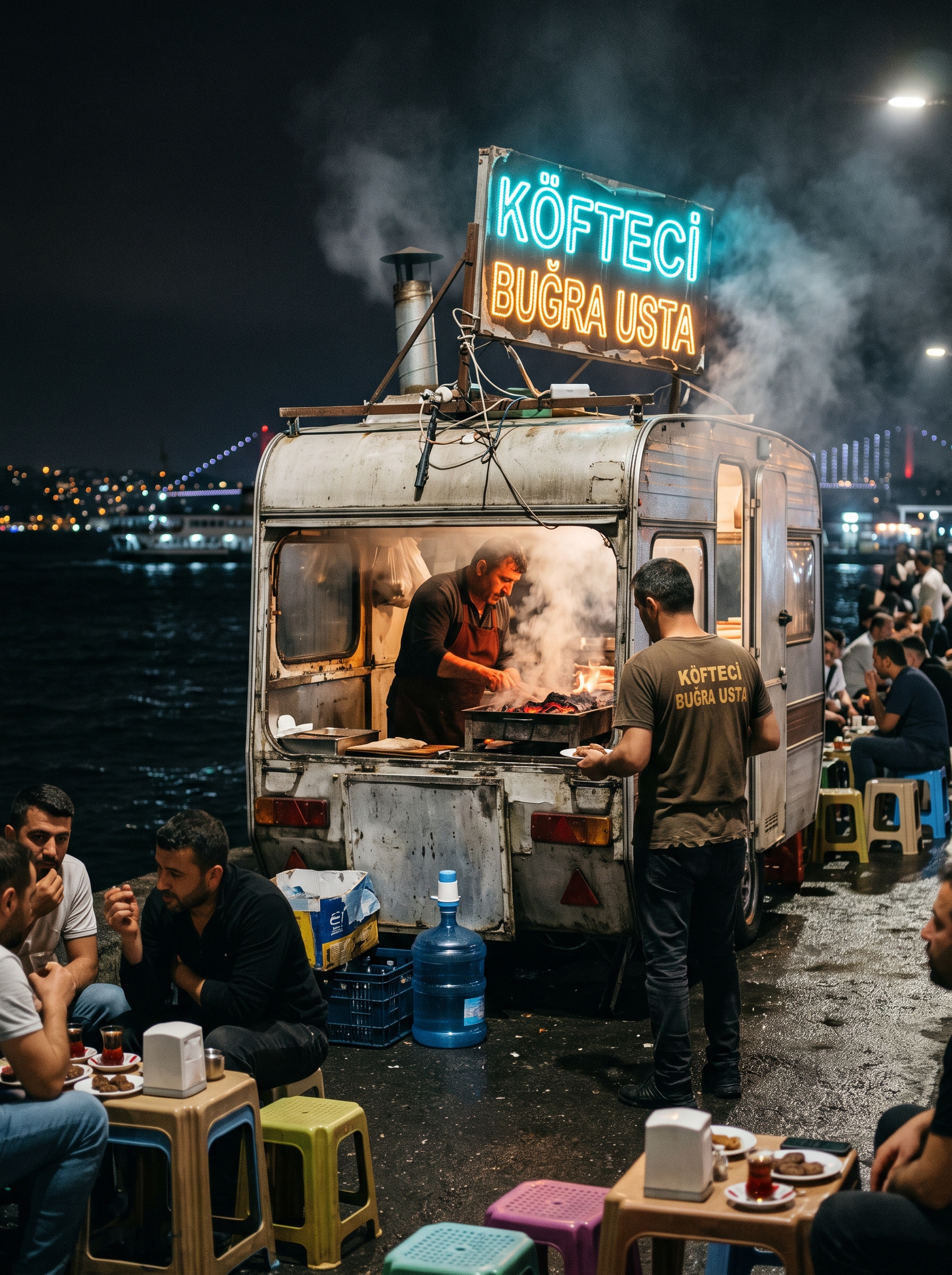 Four image models compared on the same Istanbul night street prompt (image 1 of 4)