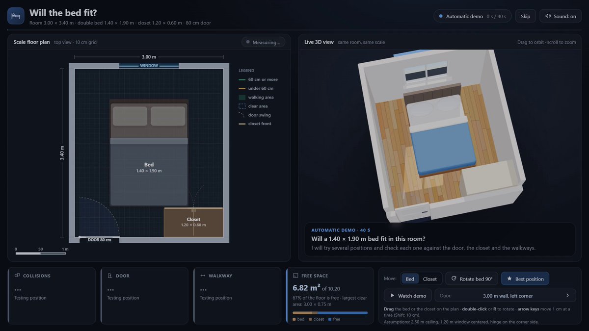 Opus 5.5 app tests 3,932 bed placements and finds 108 that work