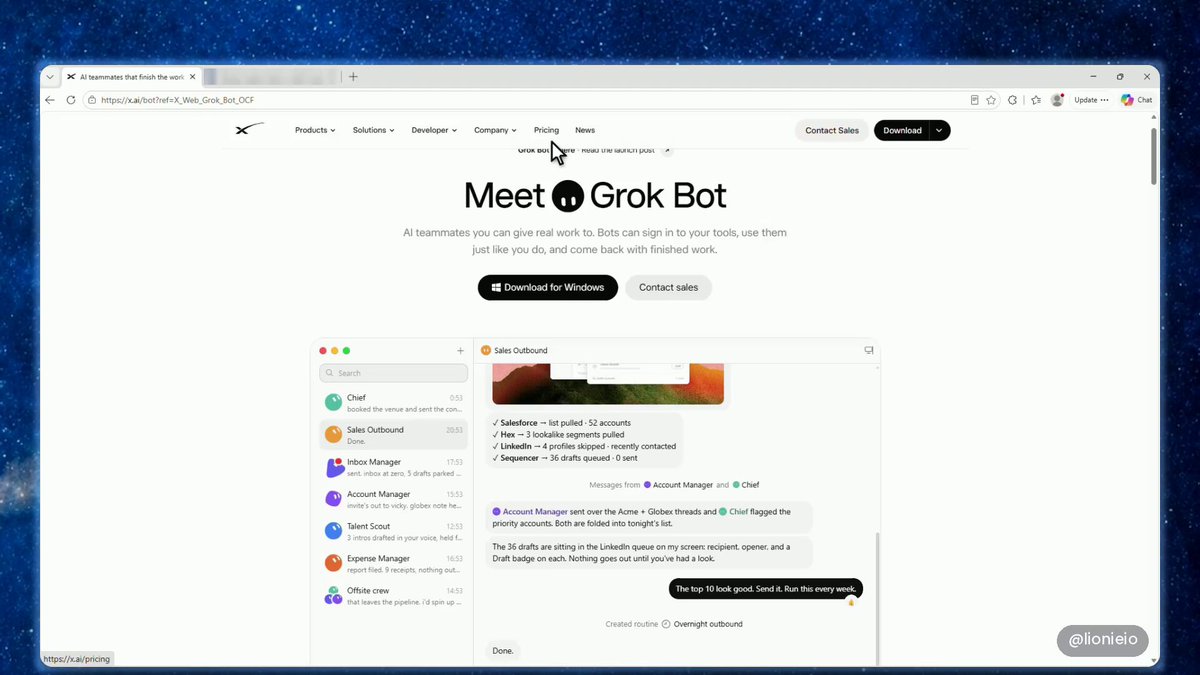 Video walkthrough for using Grok Bot for free