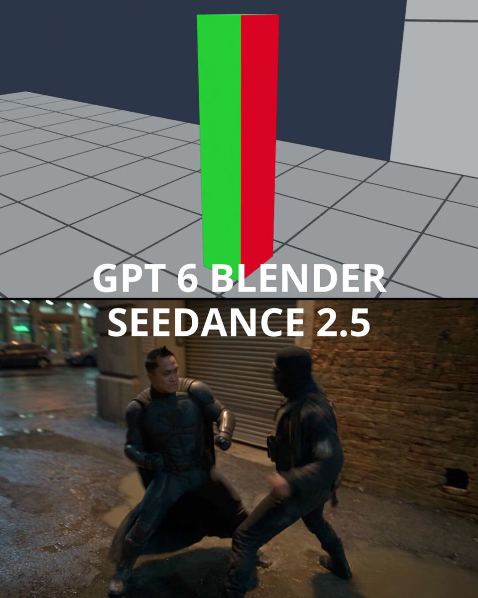 ChatGPT 6 Astra drives a Blender to Seedance 2.5 3D workflow