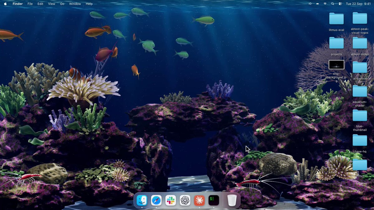 An interactive coral reef wallpaper made with Opus 5.5