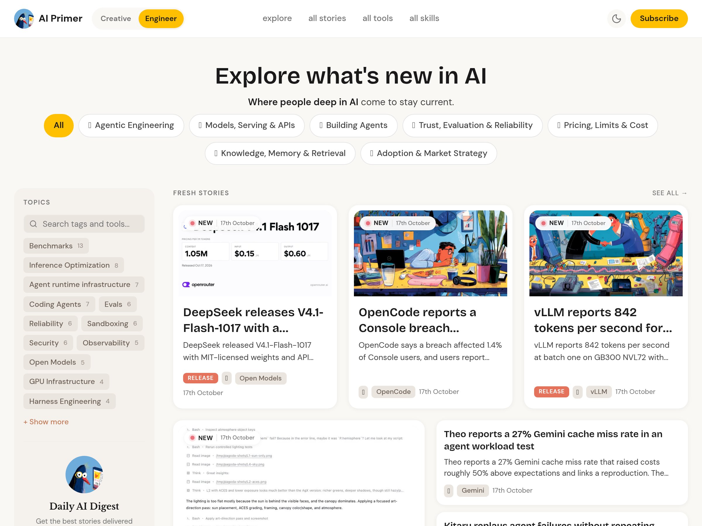 AI 工程日报：V4.1-Flash-1017 以 MIT 权重发布，DeepSWE 77%