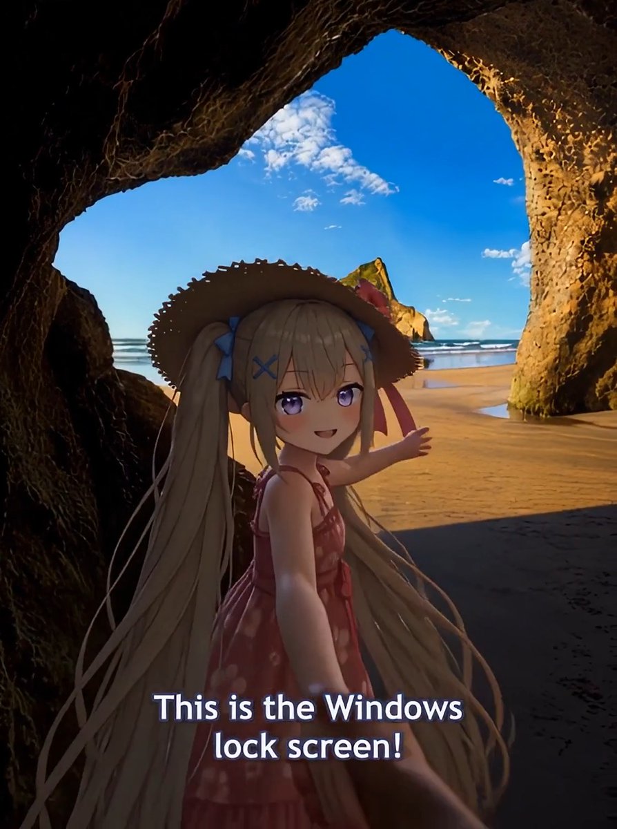 ChatGPT Images 2.5 character video appears on Windows lock screen